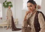 Champagne Gold Heritage // Bin Hammeed Luxury Chiffon – EKR-1506 (Unstiched) - Image 3